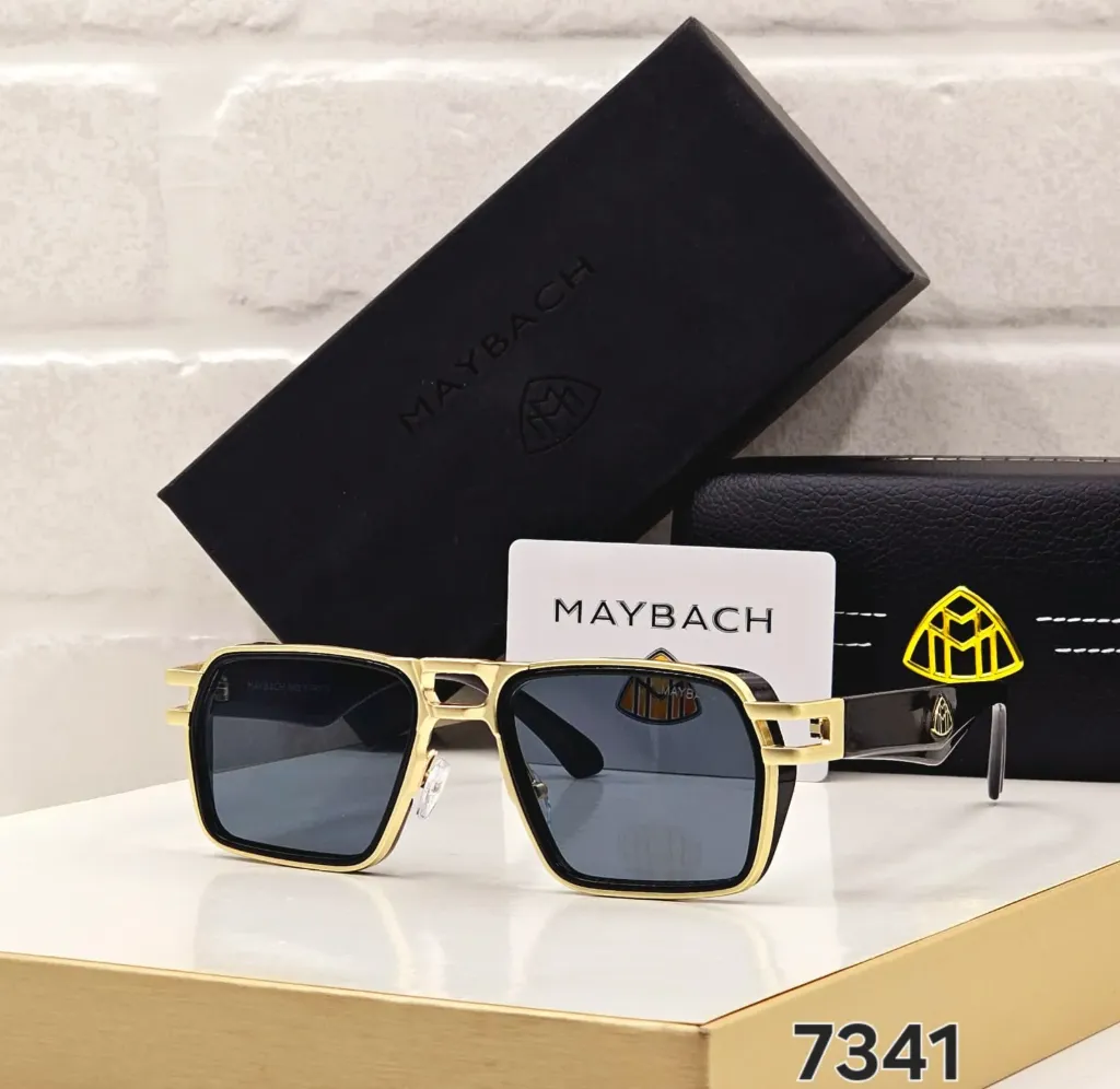 Model 7341 (Square/Navigator Style) (Golden (Black lens), Indian Box)